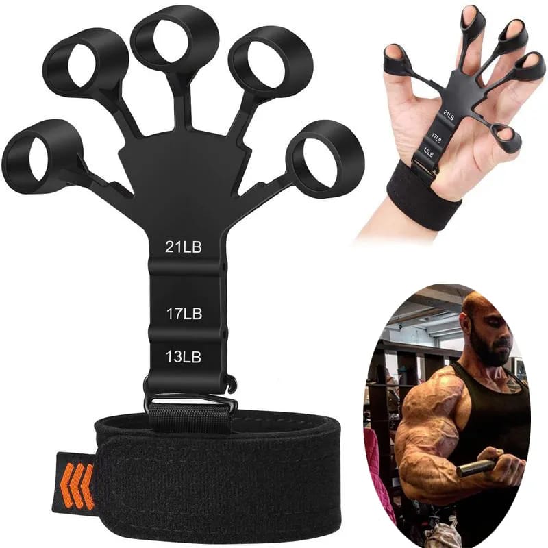 Adjustable Finger Strengthener Hand Grip Trainer (13–21LB) – Finger Exerciser, Fitness & Hand Rehab