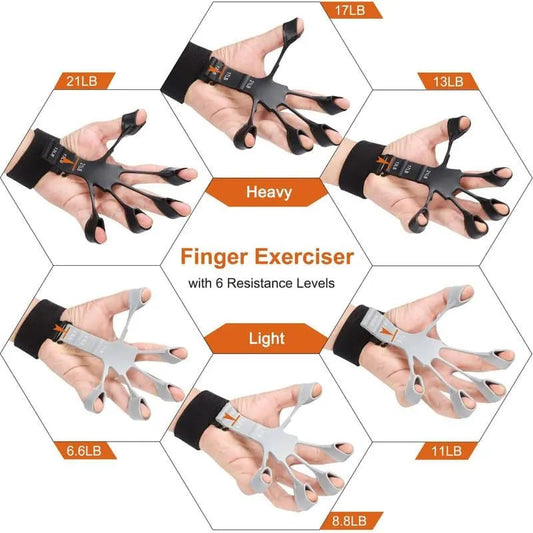 Adjustable Finger Strengthener Hand Grip Trainer (13–21LB) – Finger Exerciser, Fitness & Hand Rehab