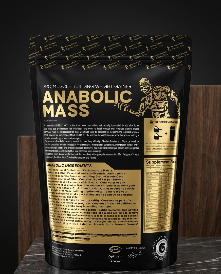 Kevin Levrone Anabolic Mass Gainer 1KG (2.2lbs) – High-Calorie Protein Powder for Muscle Growth & Weight Gain