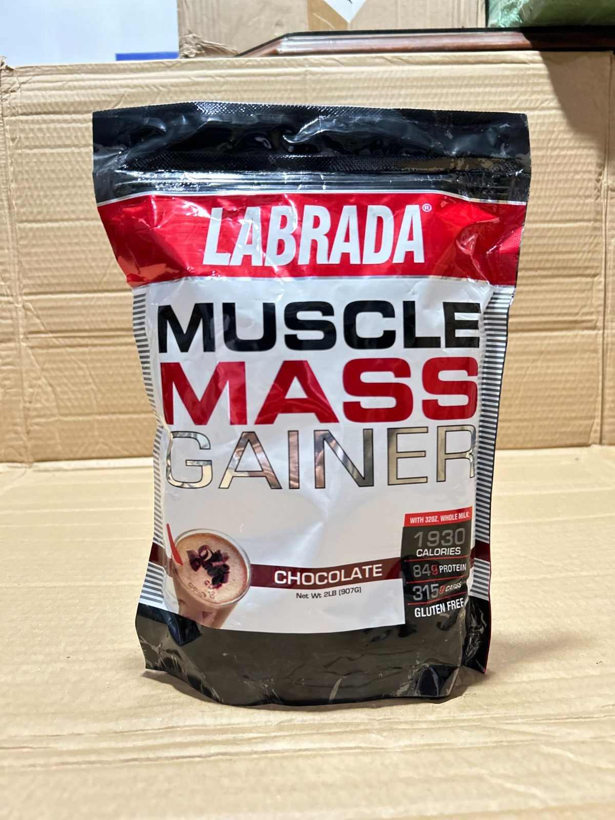 Labrada Muscle Mass Gainer 2LB Chocolate Flavor – High Calorie Weight & Muscle Gain Powder