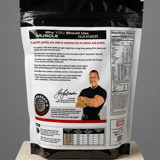 Labrada Muscle Mass Gainer 2LB Chocolate Flavor – High Calorie Weight & Muscle Gain Powder