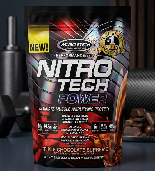 MuscleTech Nitro-Tech 100% Whey Gold Protein Powder Chocolate flavor 2LB – Premium Protein for Muscle Growth & Recovery