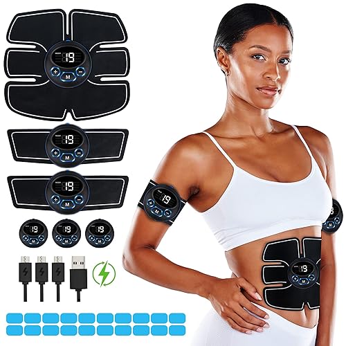 EMS Muscle Trainer Belt – Electric Muscle Stimulator for Abs, Arms & Body | Wireless Fitness Toning Gear