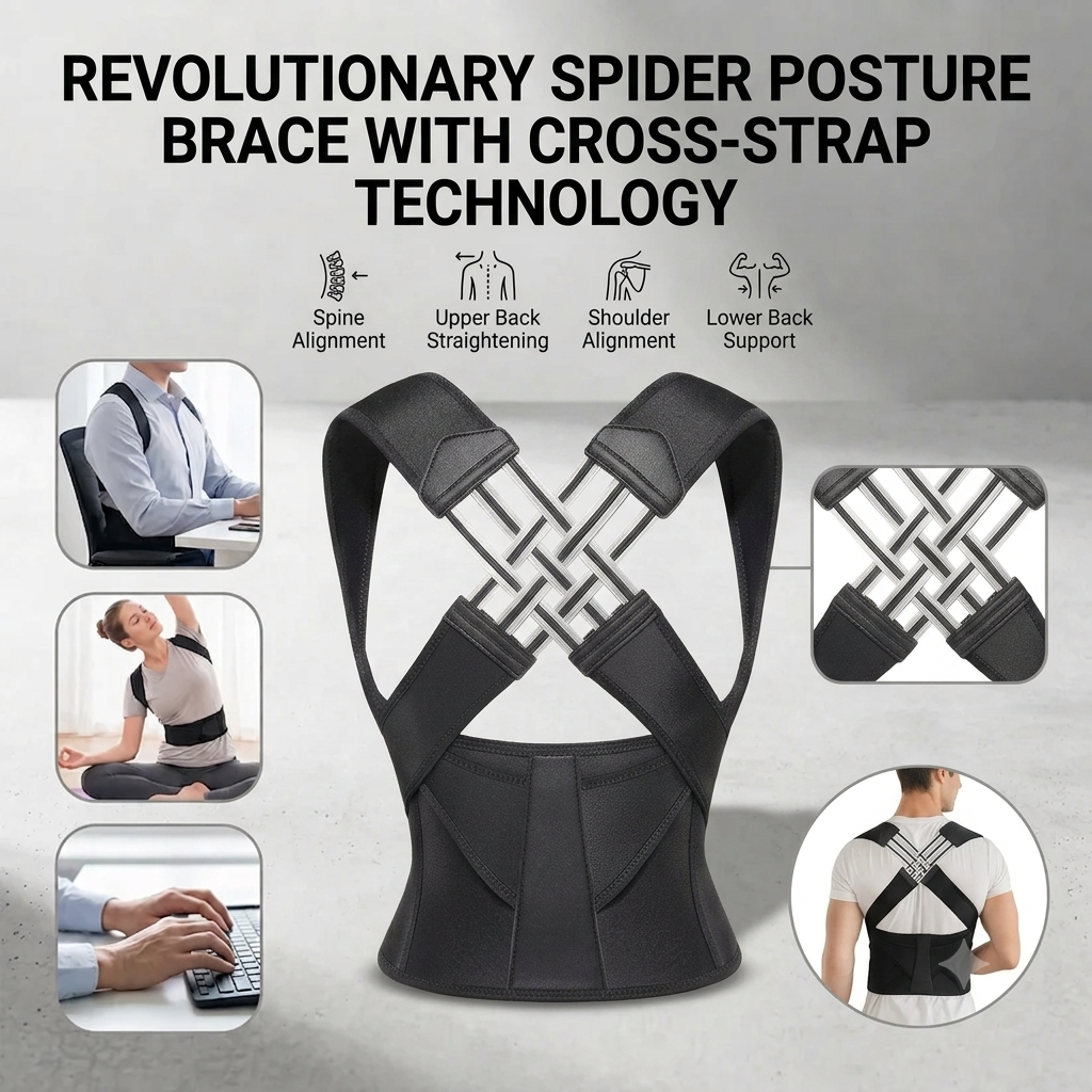 Spider Posture Corrector Belt | Adjustable Back Brace for Spine & Shoulder Support