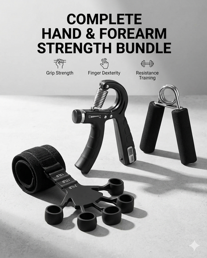 Ultimate Hand Grip Strength Training Bundle – Forearm, Finger & Wrist Strengthener Set
