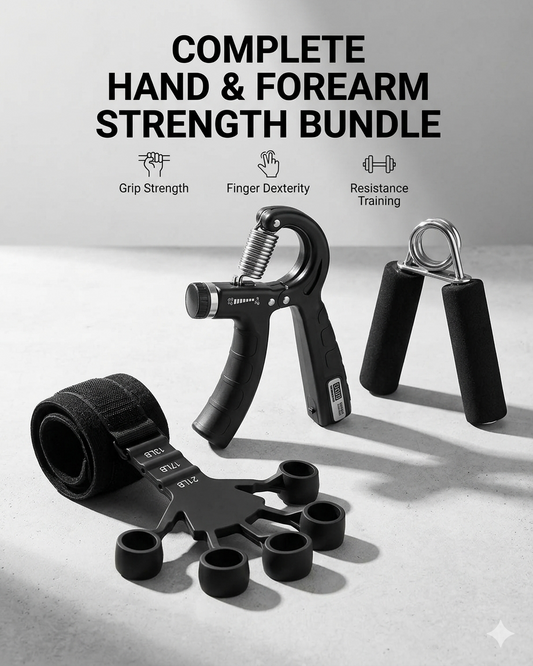 Ultimate Hand Grip Strength Training Bundle – Forearm, Finger & Wrist Strengthener Set