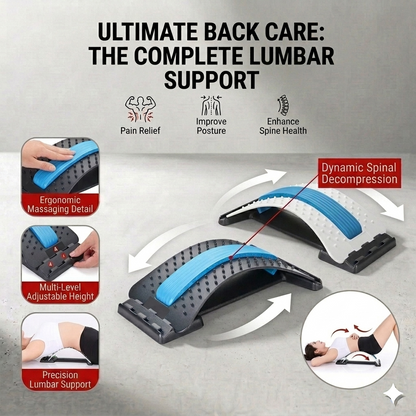 Adjustable Back Stretcher | Lumbar Support & Spine Decompressor