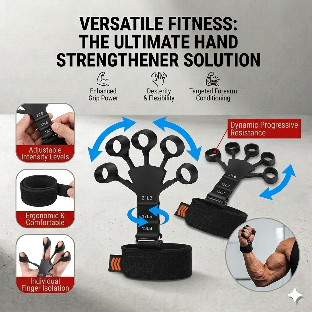 Adjustable Hand Strengthener | Grip & Forearm Trainer