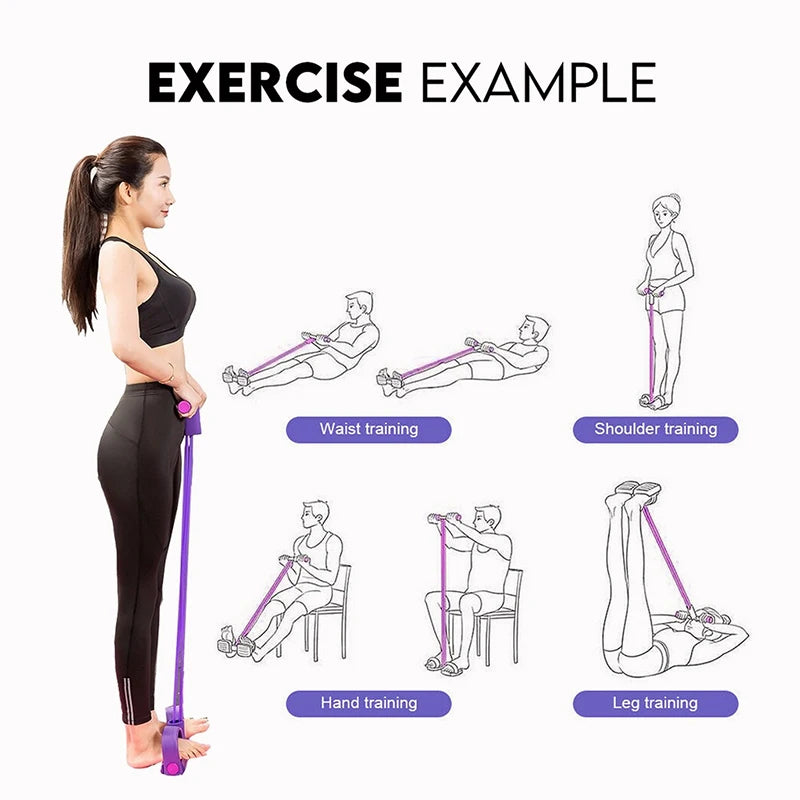 Foot Pedal Resistance Band – Elastic Sit-Up Pull Rope for Home & Gym Workout