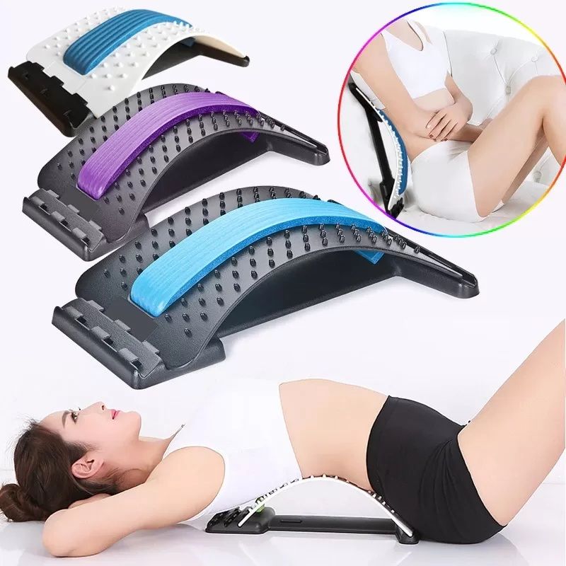 Back Stretcher for Lower Back Pain Relief – Lumbar Support & Spine Decompression Massager for Posture Correction